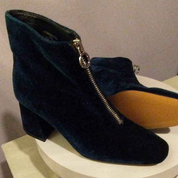 Brand New ZARA soft dark navy blue ankle boot size 5 -5.5 - Picture 7 of 11